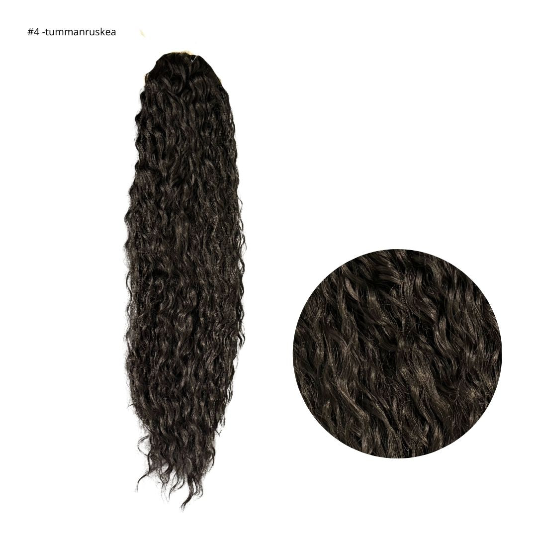 ICHA Beauty Waterwave kuituhiusponinhäntä 70cm pakkaus ja sävyt