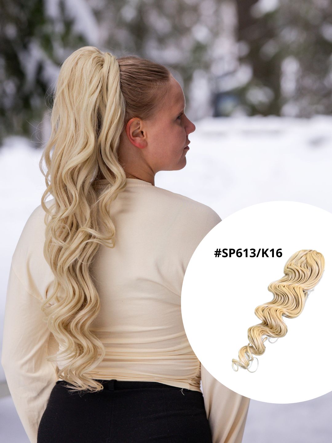 ICHA Beauty Loose Wave poninhäntäpidennys 70cm pakkaus ja sävyt