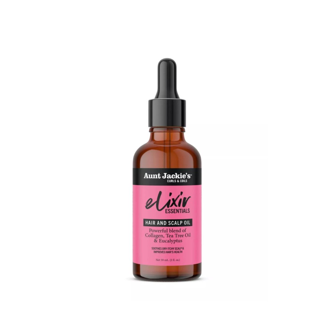 Aunt Jackie's Elixir Essentials Collagen & Tea Tree Hair & Scalp Oil 59ml - Kuituhiukset.fi
