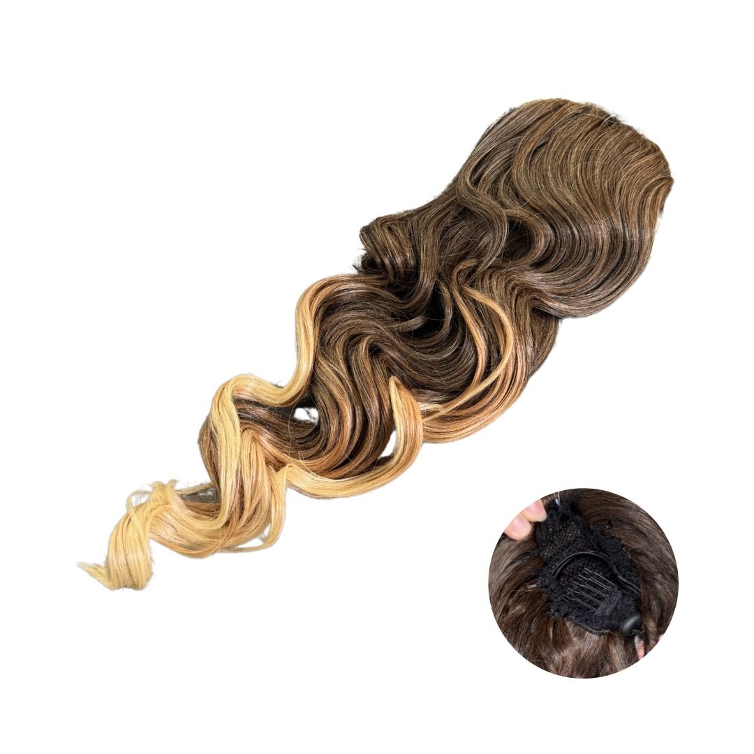 ICHA Beauty Loose Wave kuituhiusponinhäntä 70cm kampausesimerkki