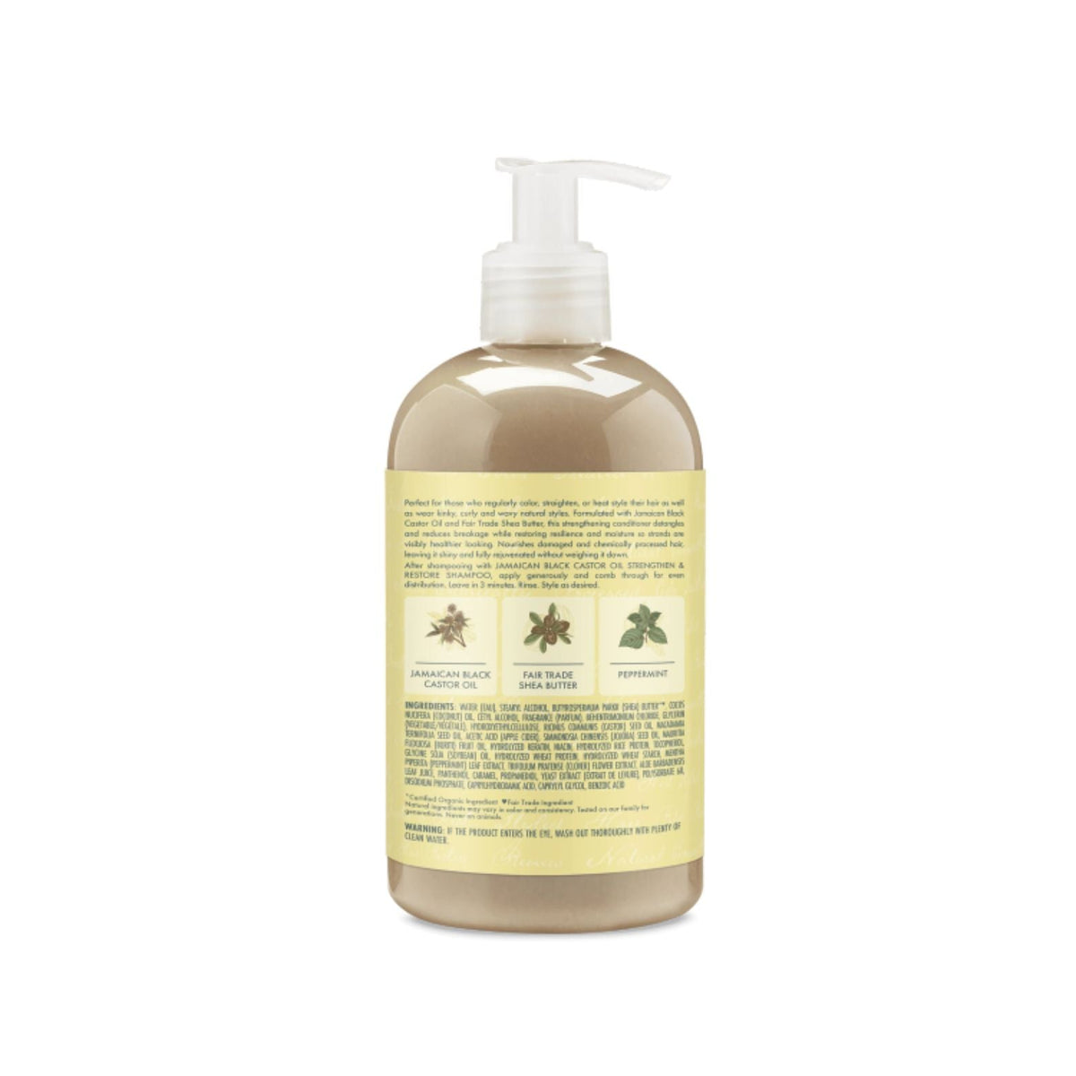 SheaMoisture Jamaican Black Castor Oil Strengthen & Restore Hoitoaine 384 ml - Kuituhiukset.fi