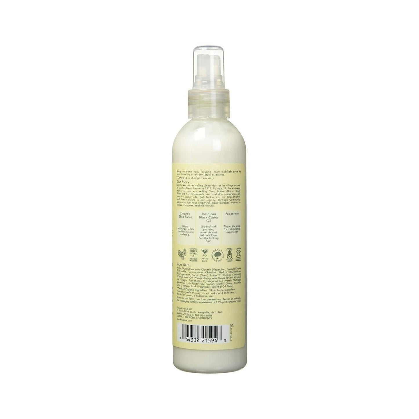 SheaMoisture Jamaican Black Castor Oil Strengthen & Restore Korjaava hiussuihke 237 ml - Kuituhiukset.fi