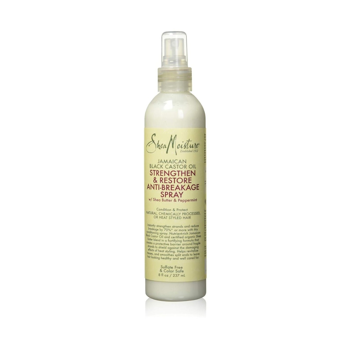 SheaMoisture Jamaican Black Castor Oil Strengthen & Restore Korjaava hiussuihke 237 ml - Kuituhiukset.fi