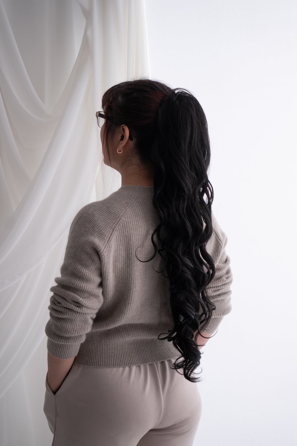 ICHA Beauty Loose Wave kuituhiusponinhäntä 70cm klipsikiinnitteinen pidennys