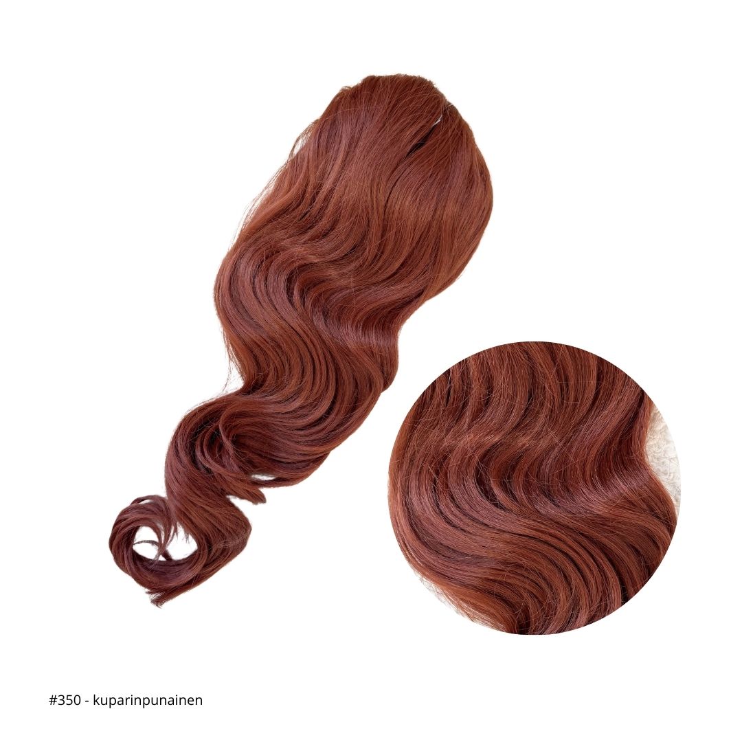 ICHA Beauty Loose Wave kuituhiusponinhäntä 50cm pakkaus ja sävyt