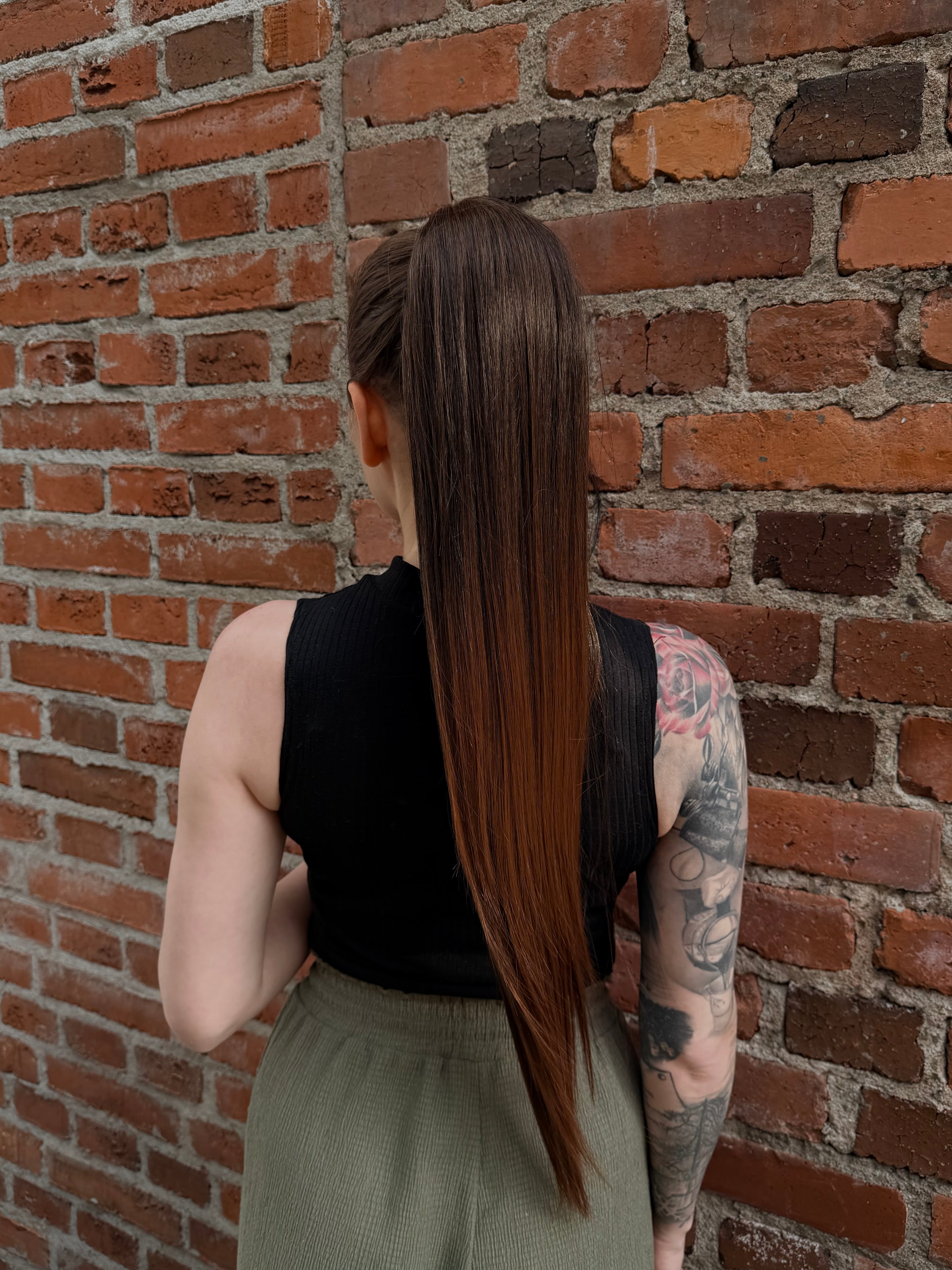 ICHA Beauty suora poninhäntäpidennys 70cm tyyliesimerkki