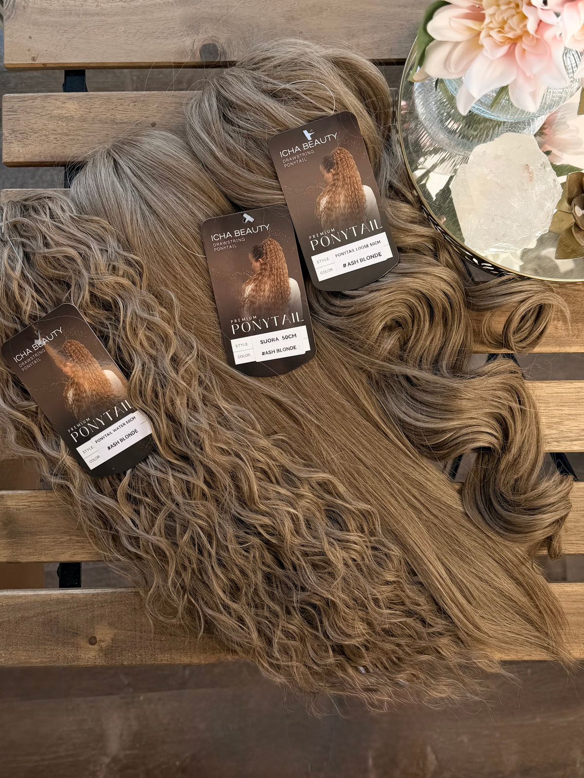 ICHA Beauty Suora Kuituhiusponinhäntä 50cm