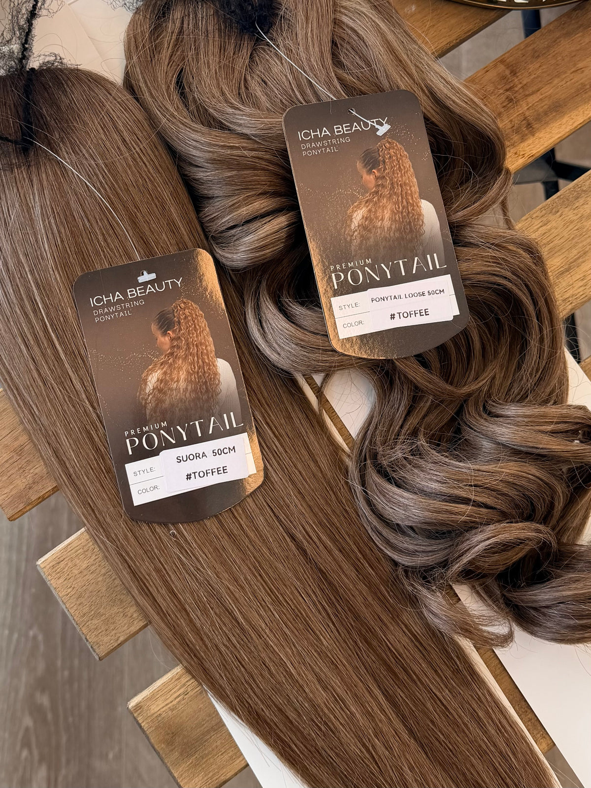 ICHA Beauty Suora Kuituhiusponinhäntä 50cm