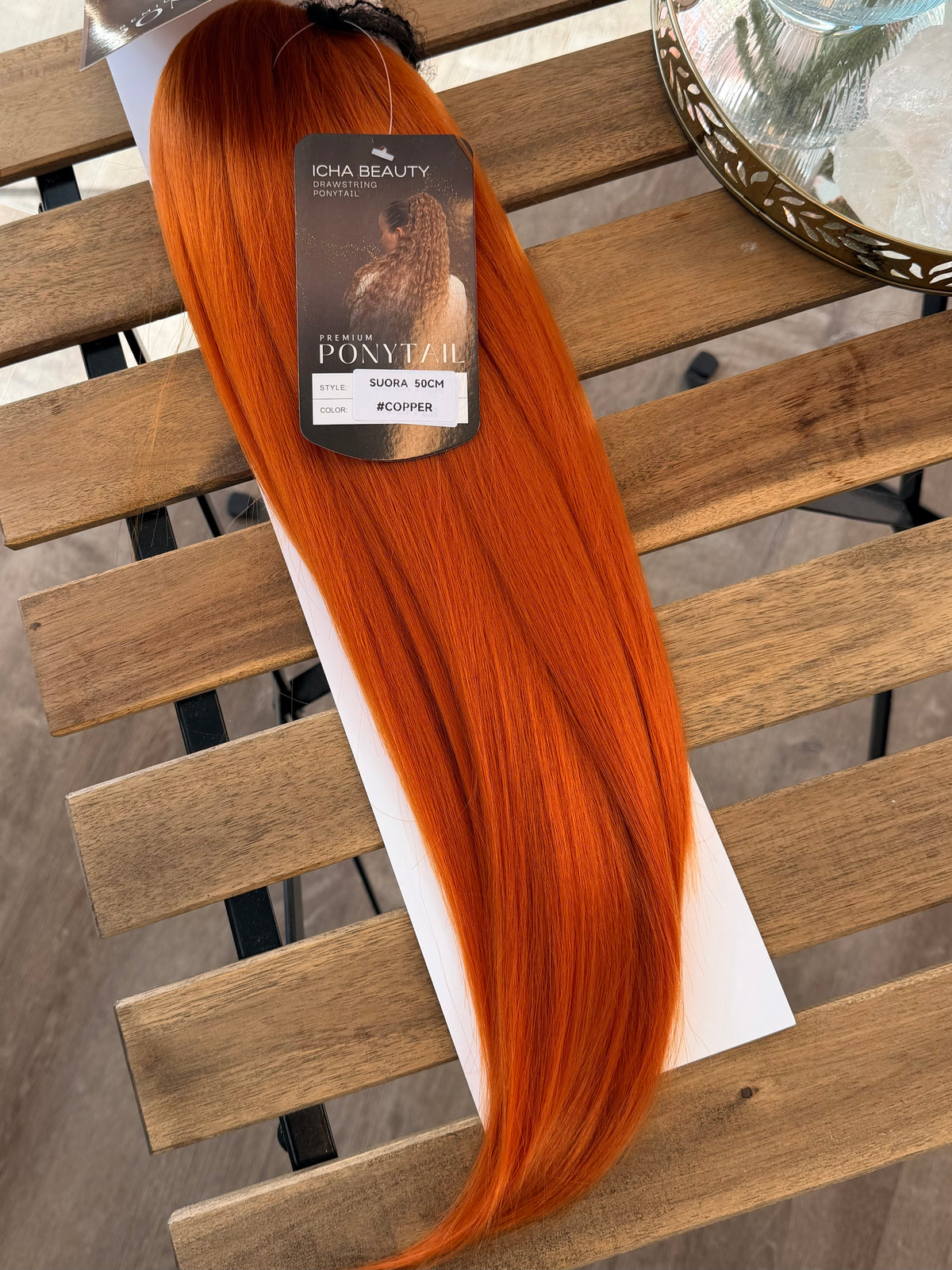 ICHA Beauty Suora Kuituhiusponinhäntä 50cm