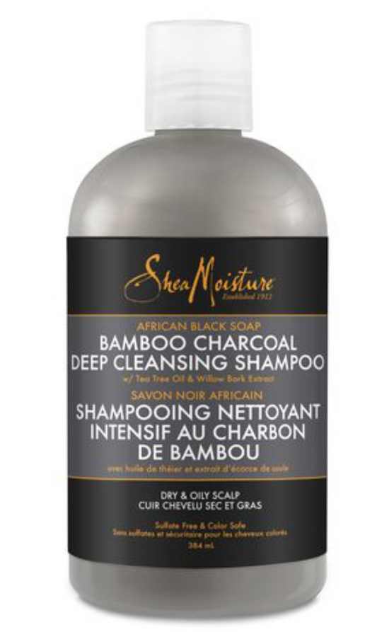 Shea Moisture African Black Soap -Bamboo charcoal deep cleansing shampoo 384ml