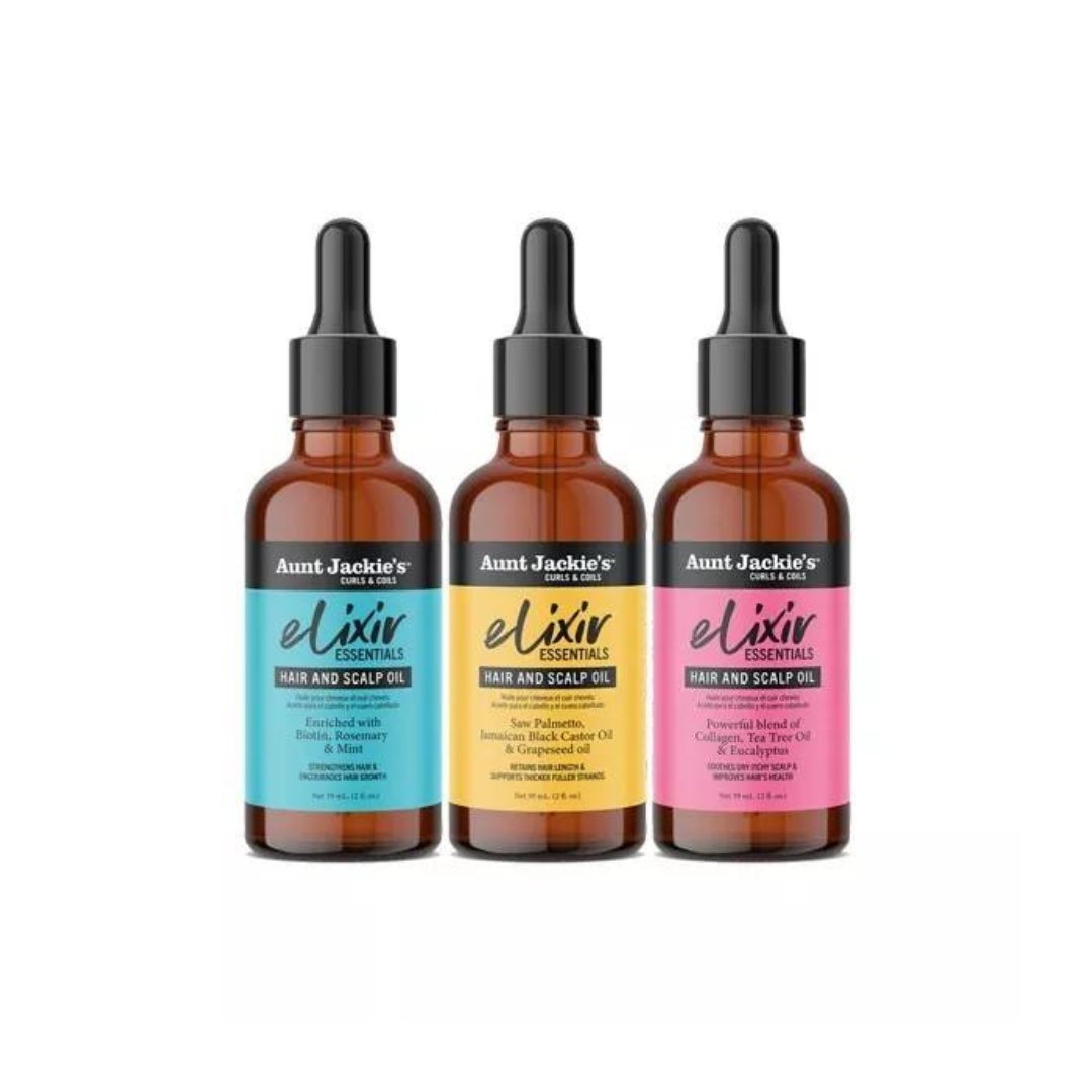 Aunt Jackie's Elixir Essentials Biotin & Rosemary Hair & Scalp Oil 59ml - Kuituhiukset.fi
