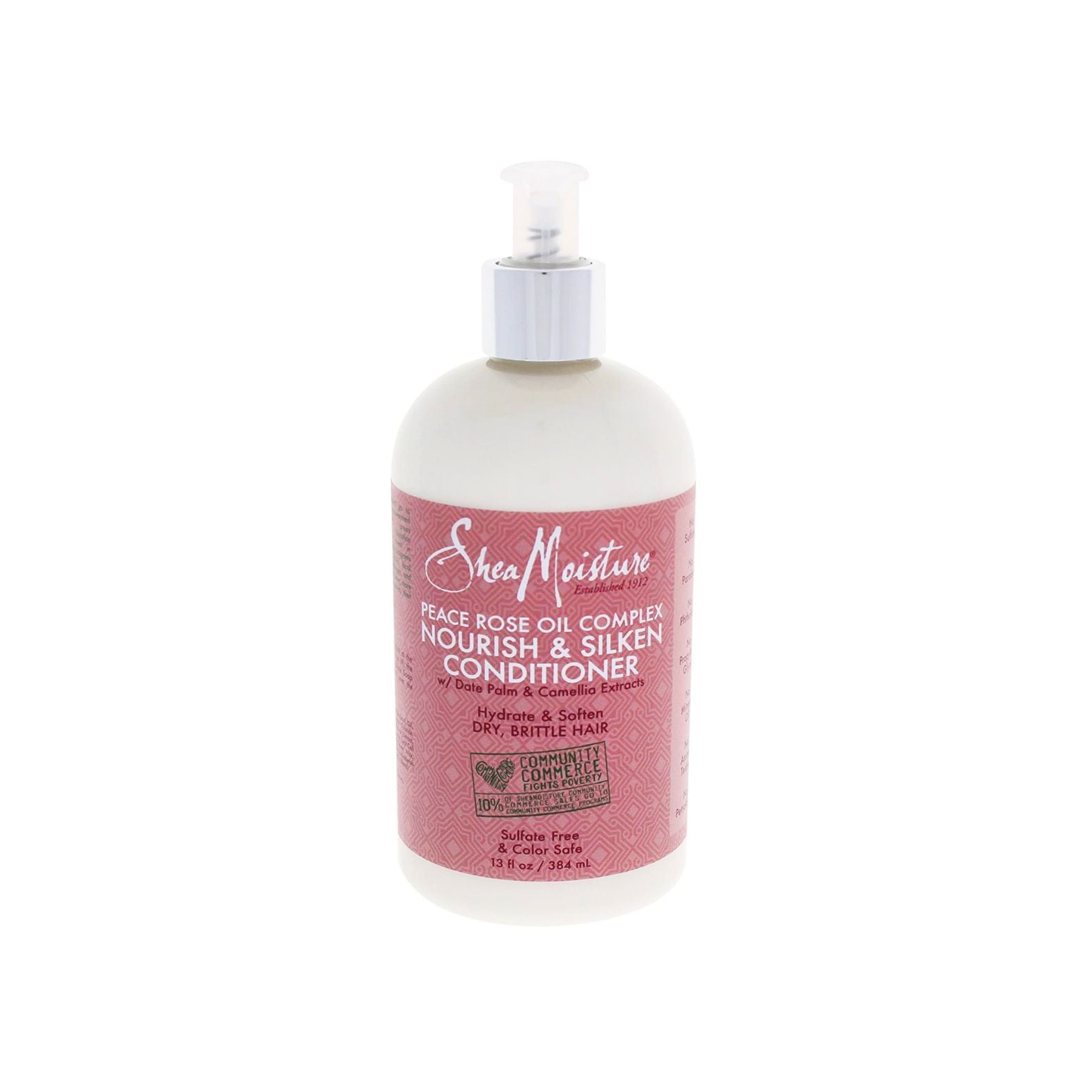 SheaMoisture Peace Rose Oil Complex Nourish & Silken Hoitoaine 384 ml - Kuituhiukset.fi