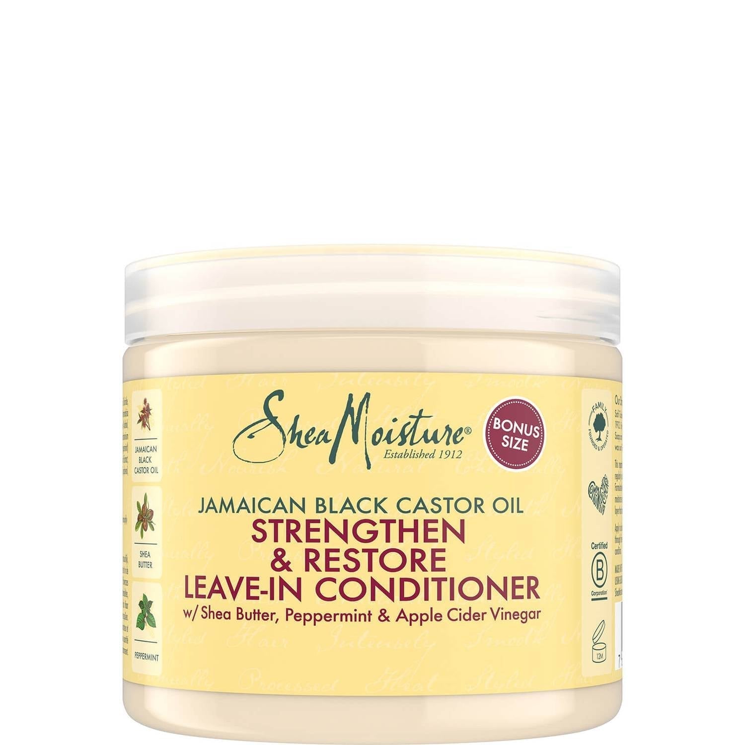 Shea moisture Jamaican black castor Oil - jätettävä hoitoaine 591ml - Kuituhiukset.fi